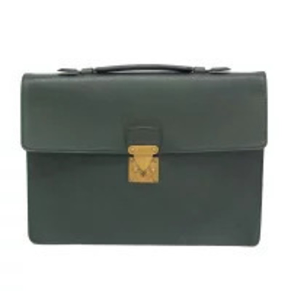 Louis Vuitton Taiga Serviette Clado Briefcase Epicea Leather Green